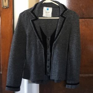 Anthropologie Houndstooth Blazer/Cardigan